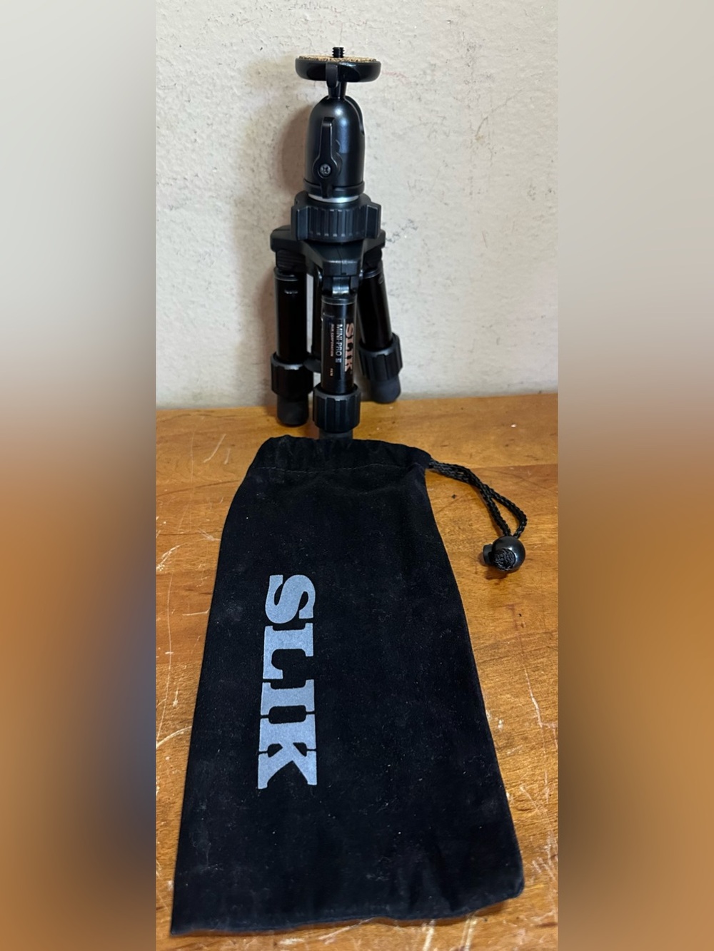 SLIK Mini-Pro III Compact Portable Travel Table-Top Camera Tripod w/Ball Head